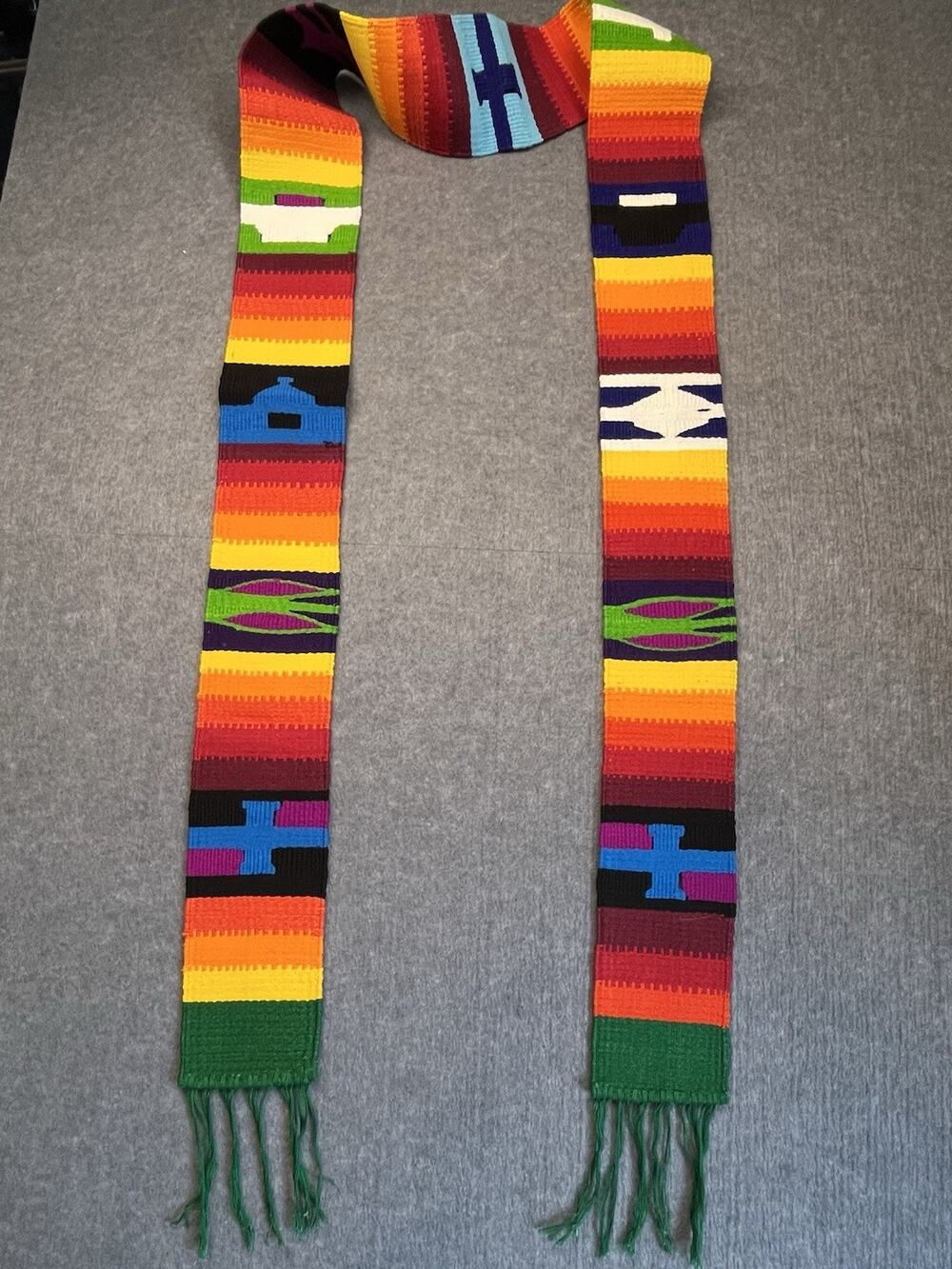 PERFECT Guatemalan Handwoven Clergy Stole 92” Christian Liturgical Vestment